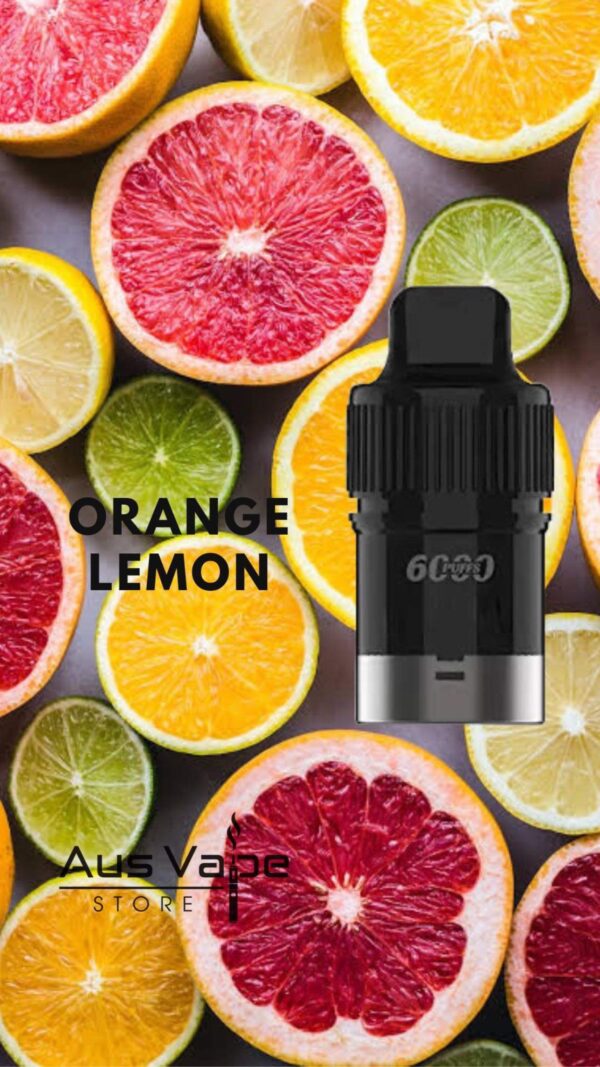 IGET BAR PLUS POD ONLY – ORANGE LEMON – 6000 PUFFS