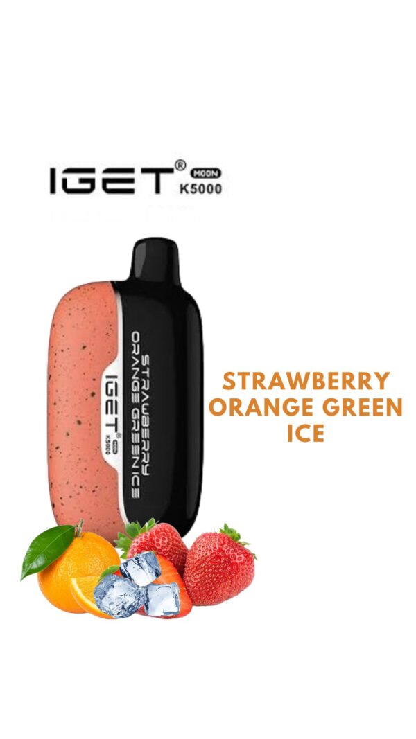 IGET MOON – STRAWBERRY ORANGE GREEN ICE – K5000 PUFFS