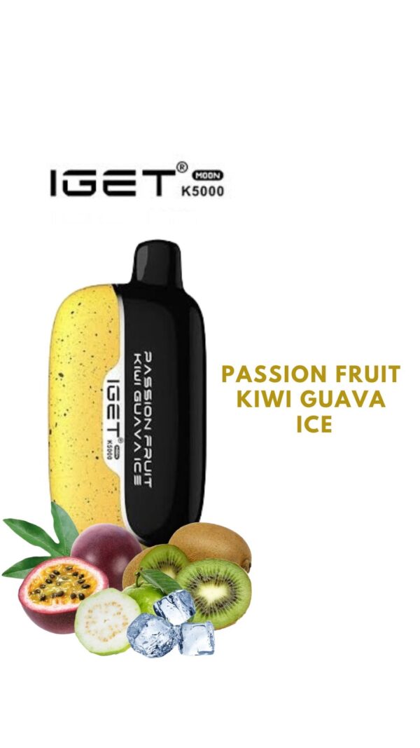 IGET MOON – PASSION FRUIT KIWI GUAVA ICE – K5000 PUFFS