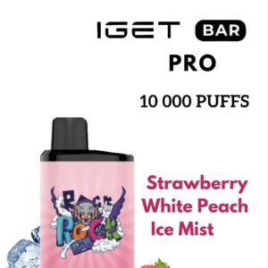 IGET BAR PRO – STRAWBERRY WHITE PEACH ICE MIST – 10 000 PUFFS
